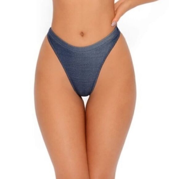 Oh Polly Denim Bikini Bottom - Picture 1 of 6